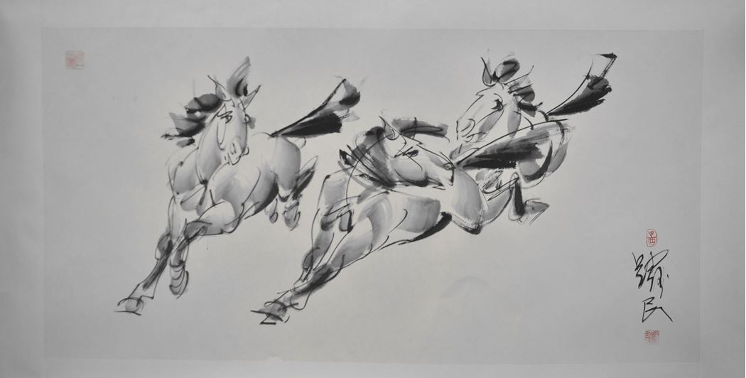 品名 | 马   材质 | 纸本设色
                                规格 | 136x68cm &nbsp;&nbsp; 年份 |