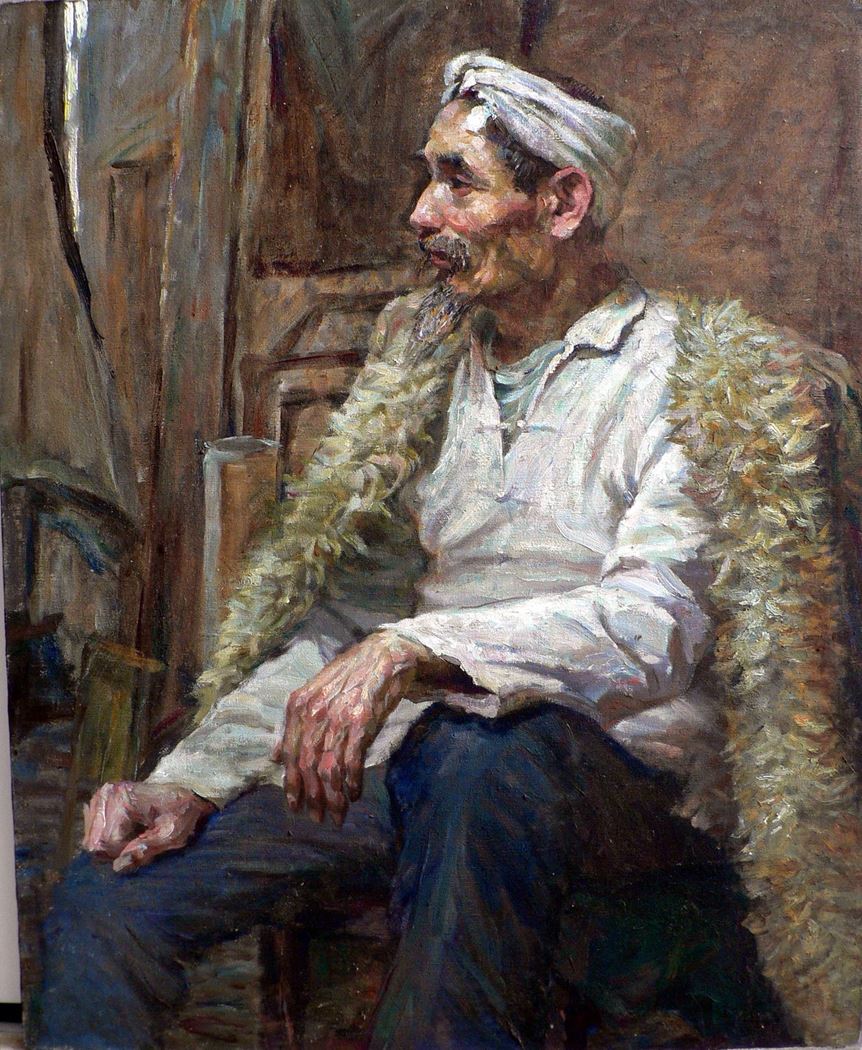 品名 | 陕北老人   材质 | 亚麻 油彩
                                规格 | 100x80cm &nbsp;&nbsp; 年份 |