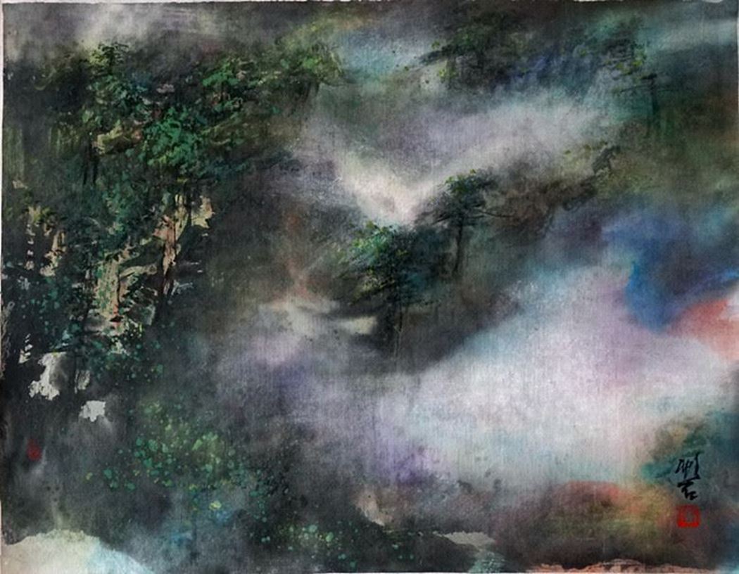品名 | 黄山系列-2   材质 | 麻纸 天然矿物颜料
                                规格 | 70x53cm &nbsp;&nbsp; 年份 | 2016