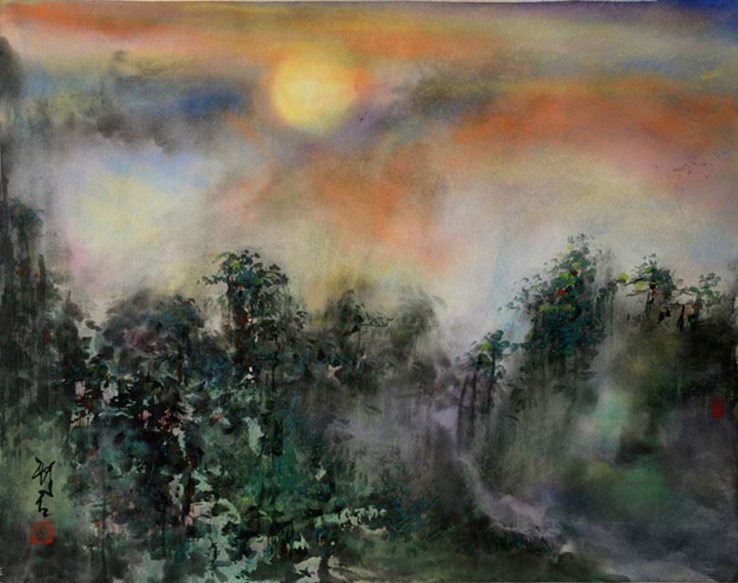 品名 | 黄山系列-7   材质 | 麻纸 天然矿物颜料
                                规格 | 70x53cm &nbsp;&nbsp; 年份 | 2016