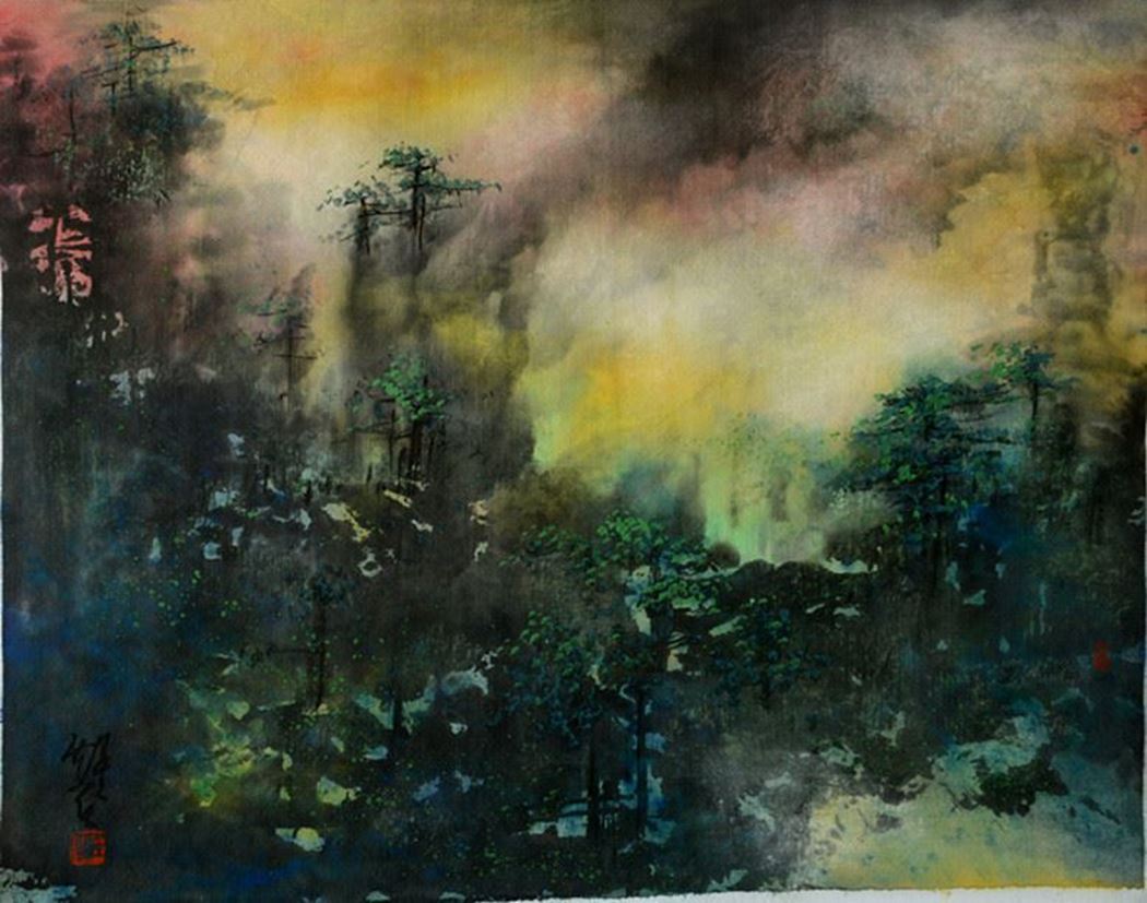 品名 | 黄山系列-12   材质 | 麻纸 天然矿物颜料
                                规格 | 70x53cm &nbsp;&nbsp; 年份 | 2016