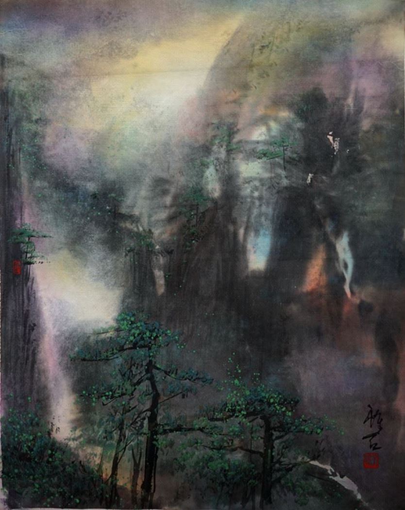 品名 | 黄山系列-20   材质 | 麻纸 天然矿物颜料
                                规格 | 68x53 &nbsp;&nbsp; 年份 | 2016