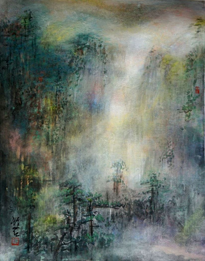 品名 | 黄山系列-23   材质 | 麻纸 天然矿物颜料
                                规格 | 68x53cm &nbsp;&nbsp; 年份 | 2016