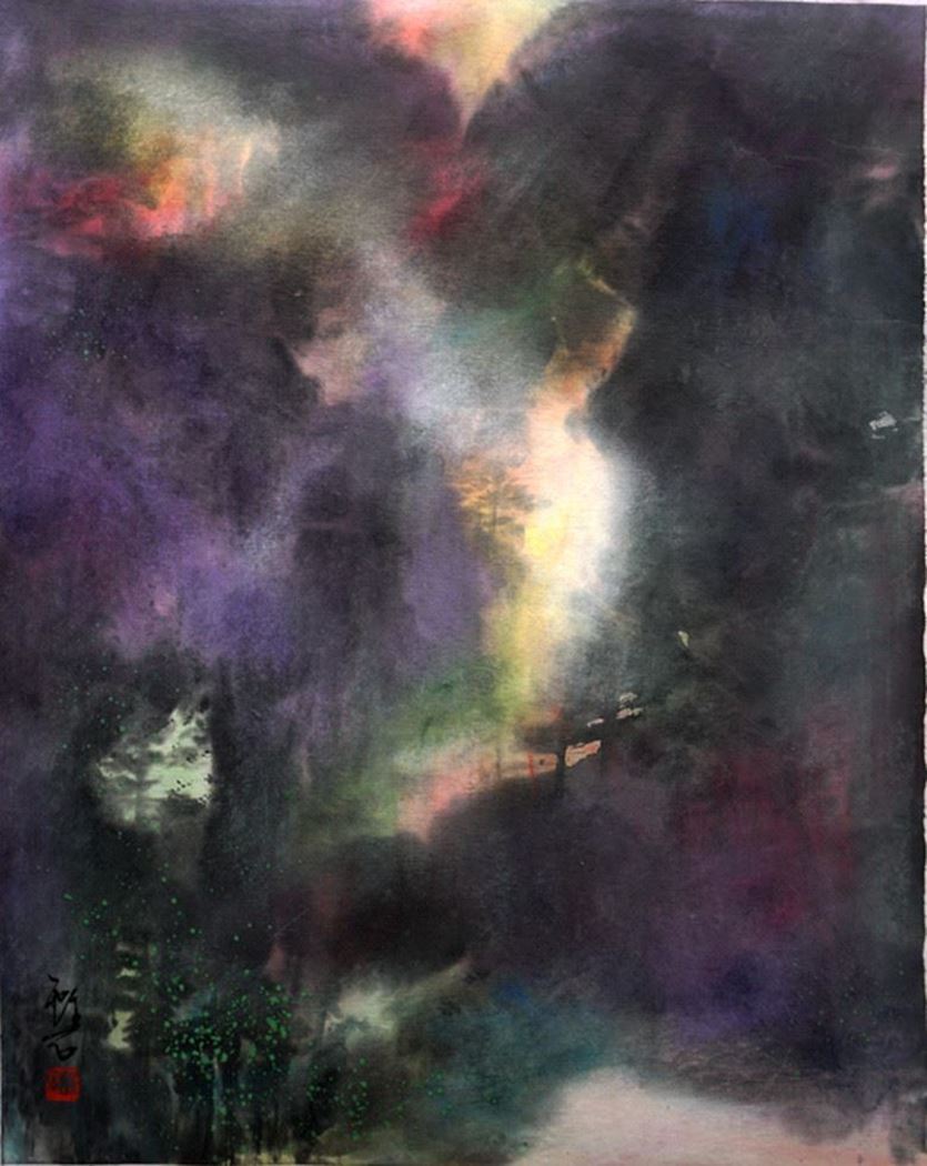 品名 | 黄山系列-25   材质 | 麻纸 天然矿物颜料
                                规格 | 68x53cm &nbsp;&nbsp; 年份 | 2016