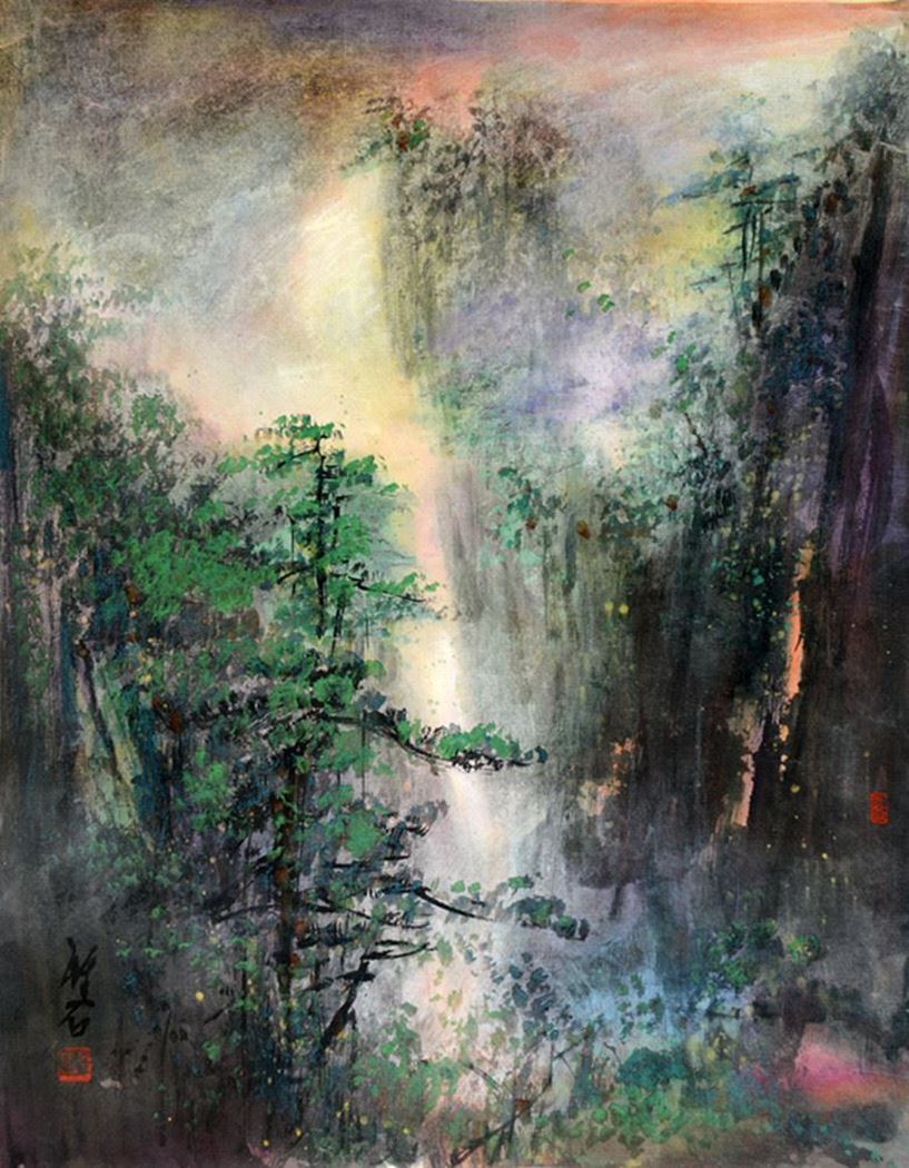 品名 | 黄山系列-27   材质 | 麻纸 天然矿物颜料
                                规格 | 68x53cm &nbsp;&nbsp; 年份 | 2016