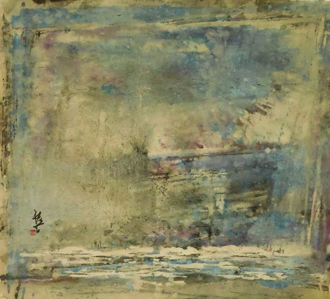 品名 | 南极静地系列-10   材质 | 麻纸 天然矿物颜料
                                规格 | 70x60cm &nbsp;&nbsp; 年份 | 2014