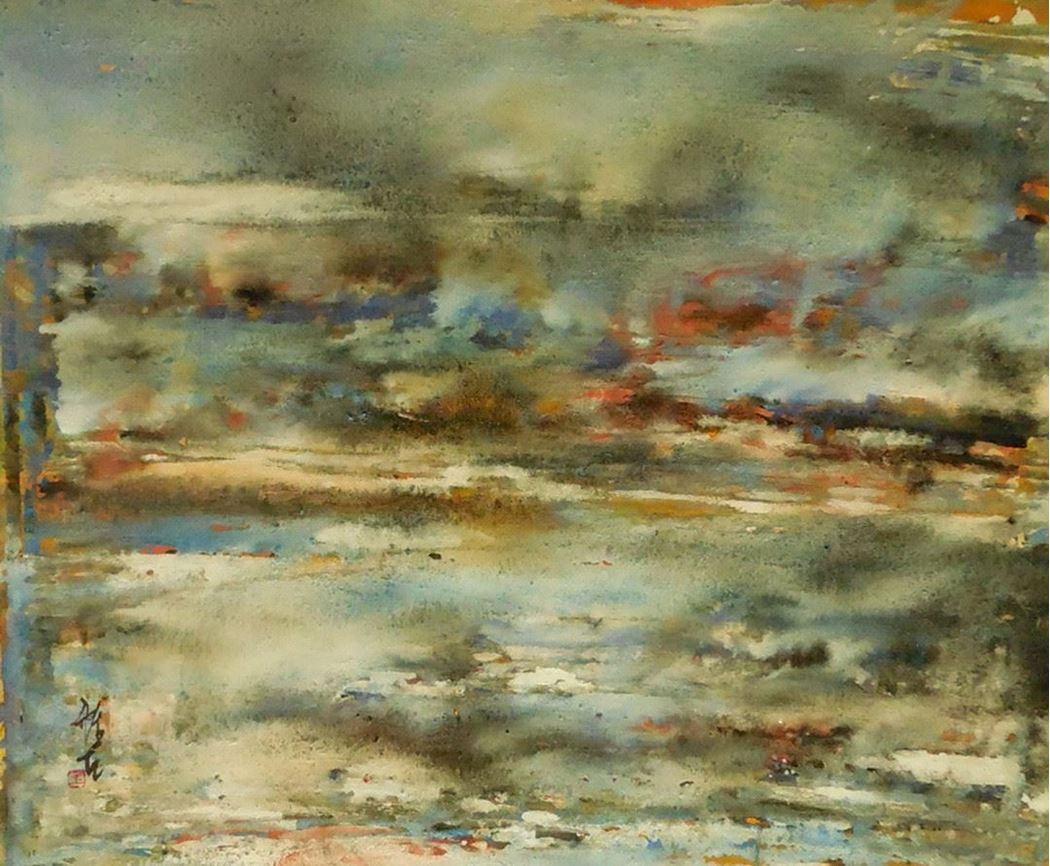 品名 | 南极静地系列-11   材质 | 麻纸 天然矿物颜料
                                规格 | 70x60cm &nbsp;&nbsp; 年份 | 2014