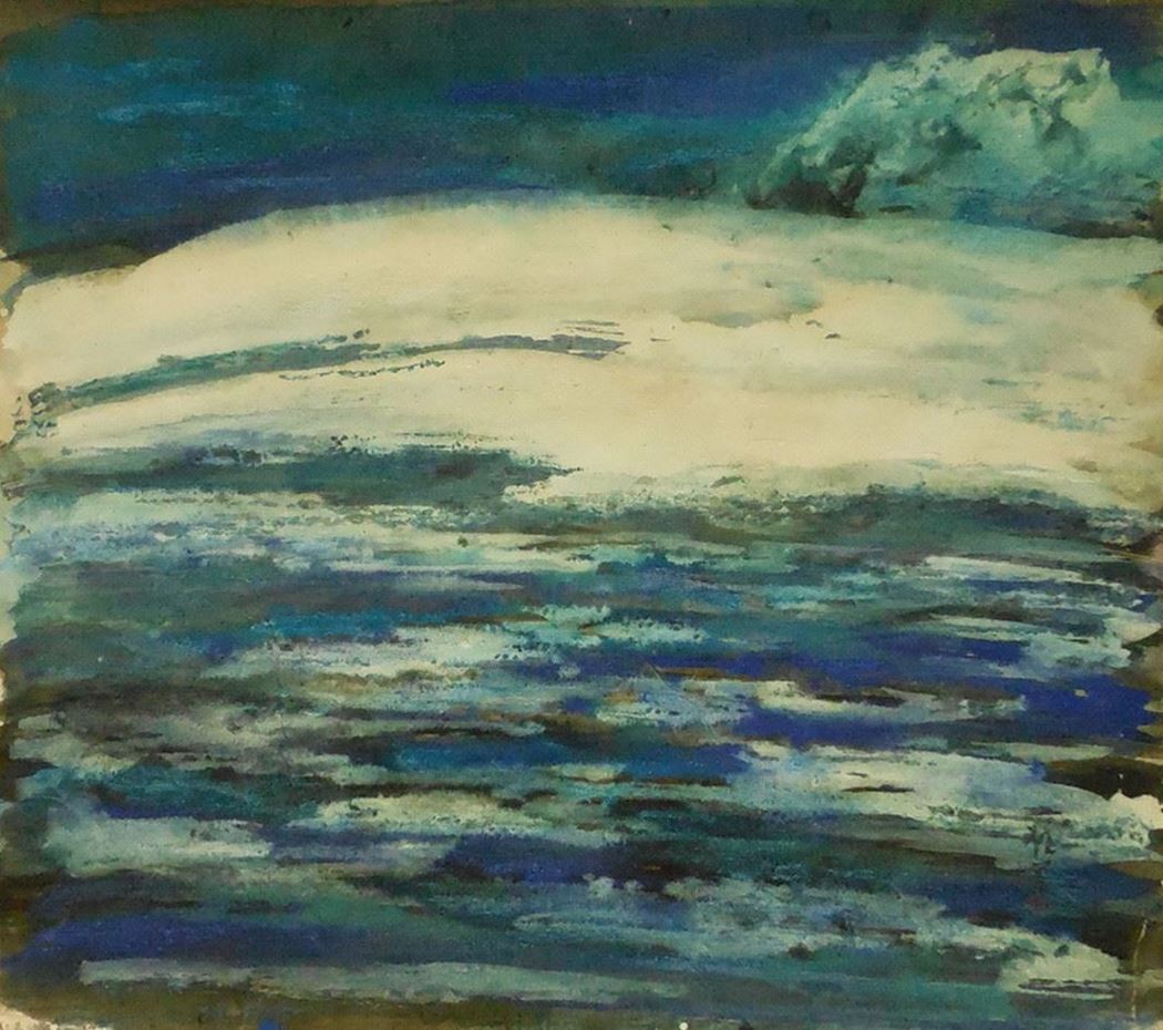 品名 | 南极静地系列-16   材质 | 麻纸 天然矿物颜料
                                规格 | 70x60cm &nbsp;&nbsp; 年份 | 2014