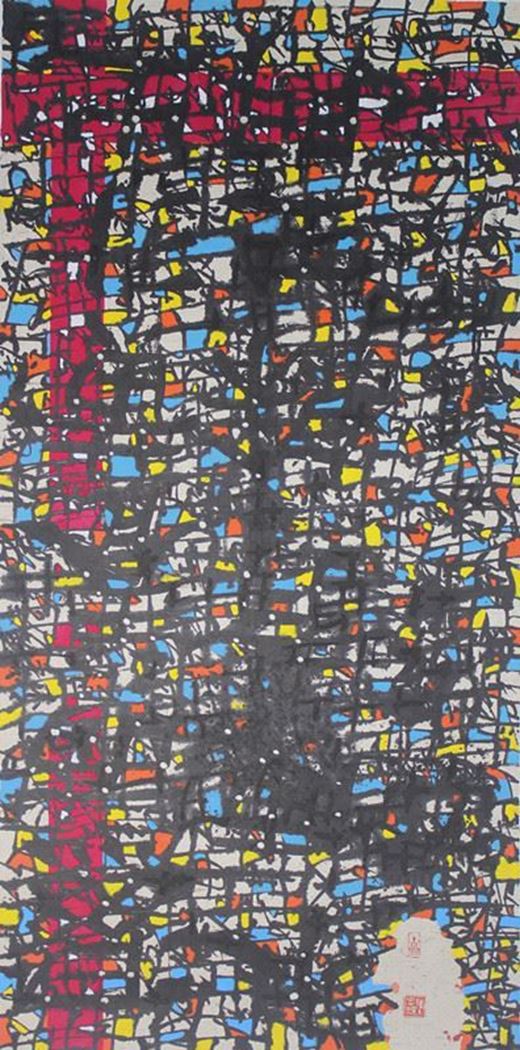 品名 | 存在十字 系列三   材质 | 纸本水墨
                                规格 | 136x68cm &nbsp;&nbsp; 年份 | 2016