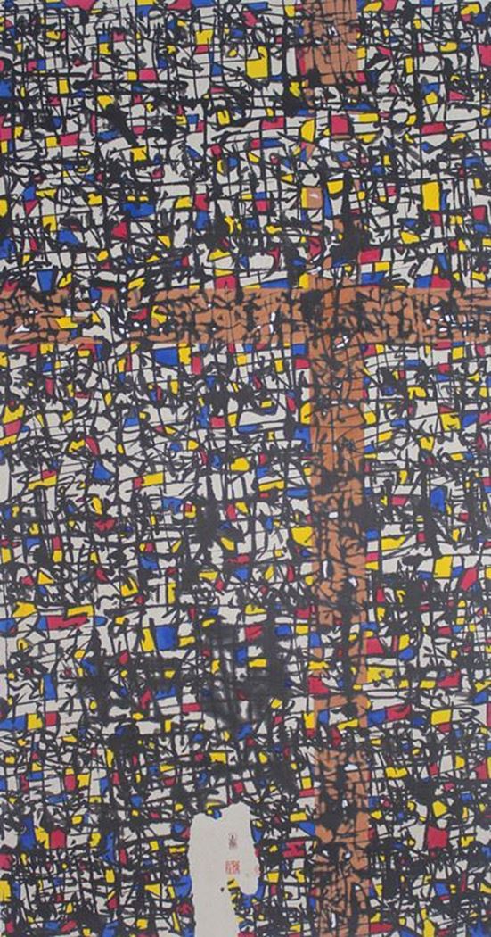 品名 | 存在十字 系列之一   材质 | 纸本水墨
                                规格 | 136x68cm &nbsp;&nbsp; 年份 | 2016