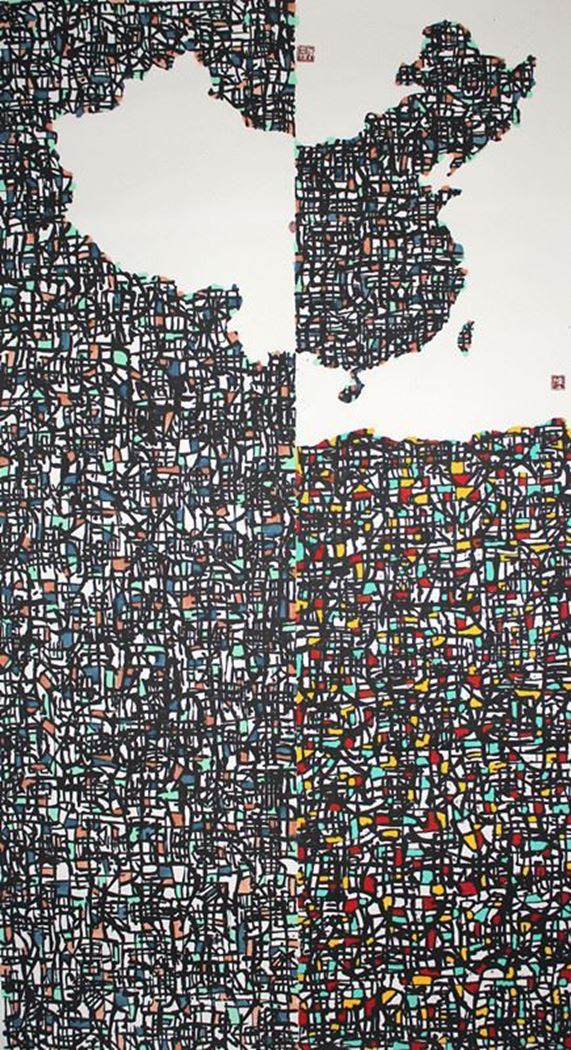 品名 | 存在 自我   材质 | 纸本水墨
                                规格 | 97X180 &nbsp;&nbsp; 年份 | 2014