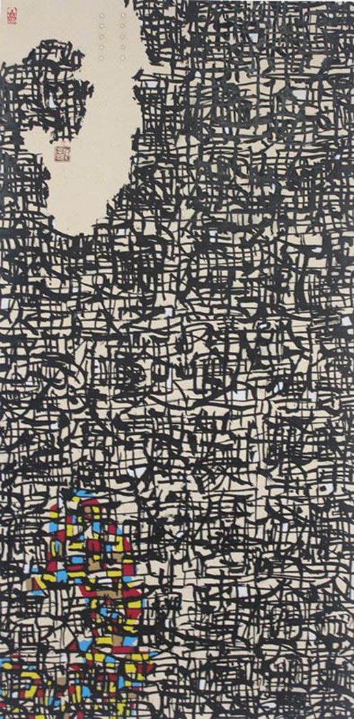 品名 | 存在·印记 1   材质 | 纸本水墨
                                规格 | 136X68cm &nbsp;&nbsp; 年份 | 2014