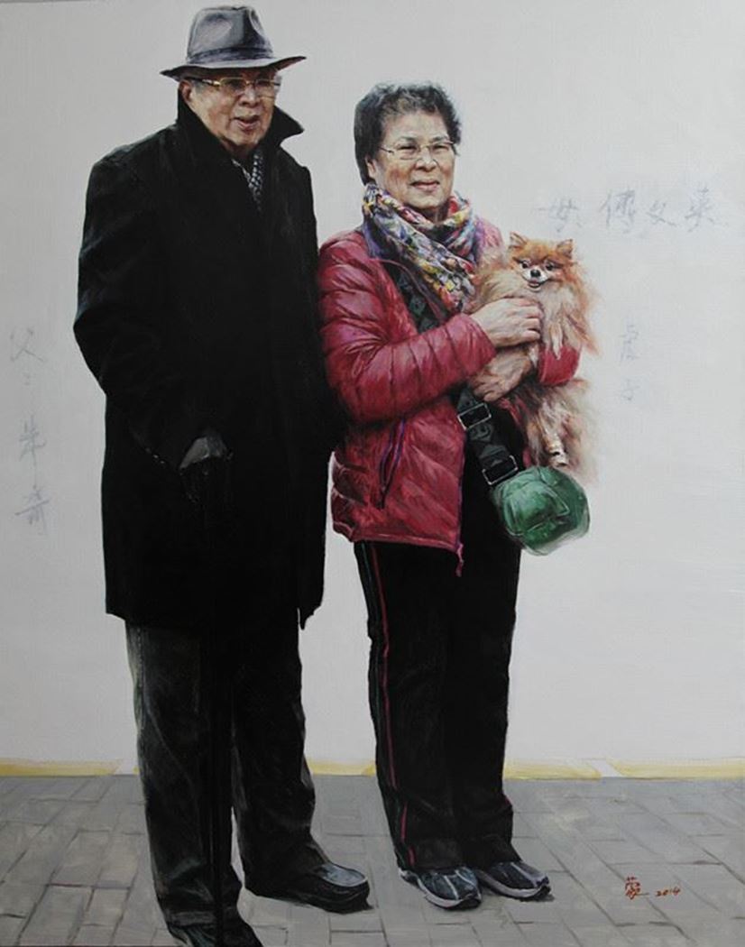 品名 | 天年——我的父亲母亲   材质 | 亚麻 油彩
                                规格 | 162X130cm &nbsp;&nbsp; 年份 |
