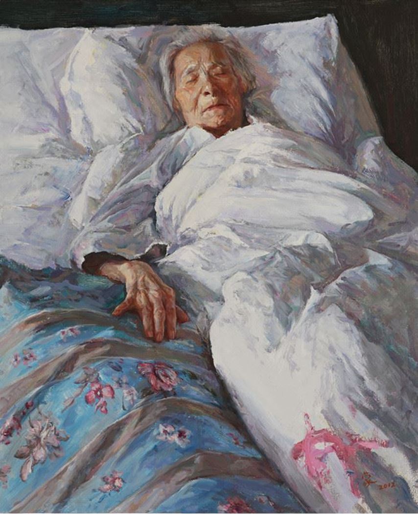 品名 | 外婆   材质 | 亚麻 油彩
                                规格 | 100X80cm &nbsp;&nbsp; 年份 |