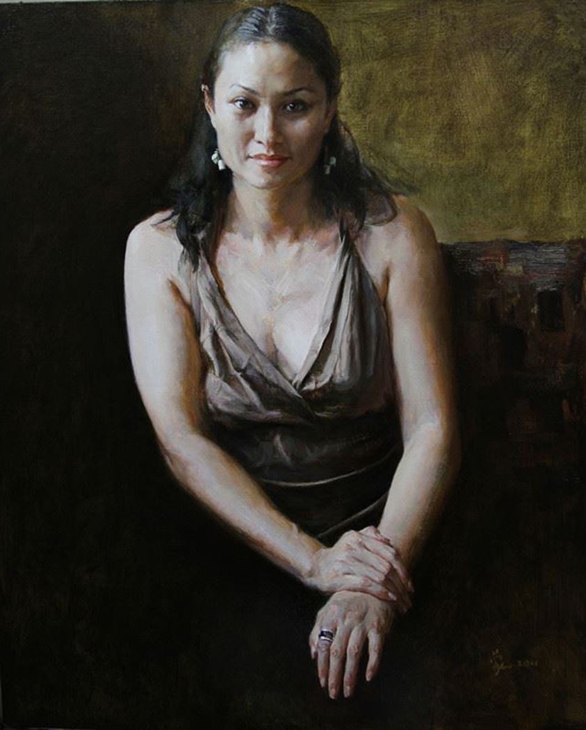 品名 | 张娴像   材质 | 亚麻 油彩
                                规格 | 100X80cm &nbsp;&nbsp; 年份 |