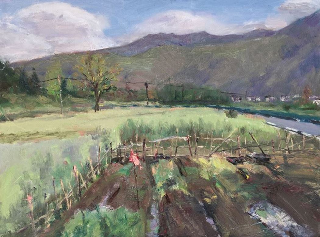 品名 | 皖南春意   材质 | 亚麻 油彩
                                规格 | 60X80cm &nbsp;&nbsp; 年份 |