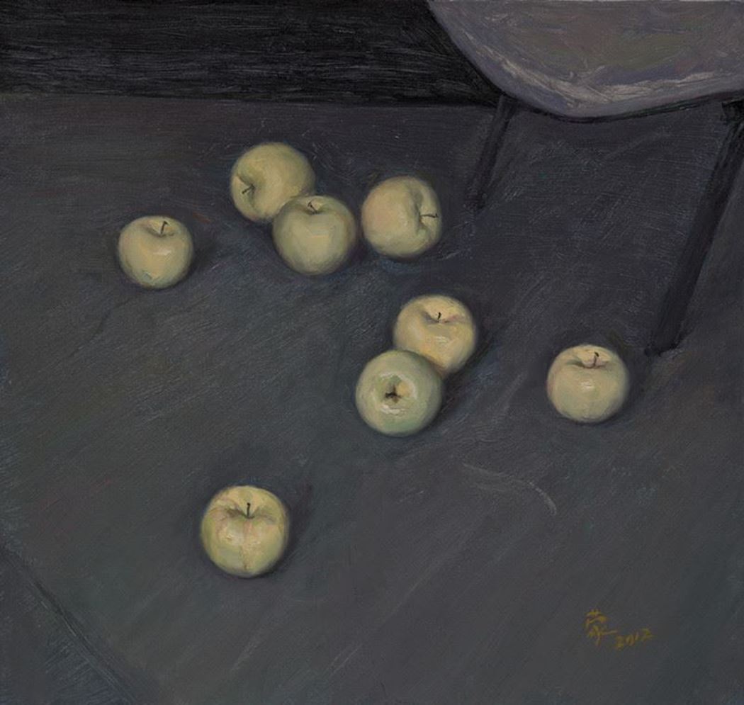 品名 | 一地苹果   材质 | 亚麻 油彩
                                规格 | 60X60cm &nbsp;&nbsp; 年份 |