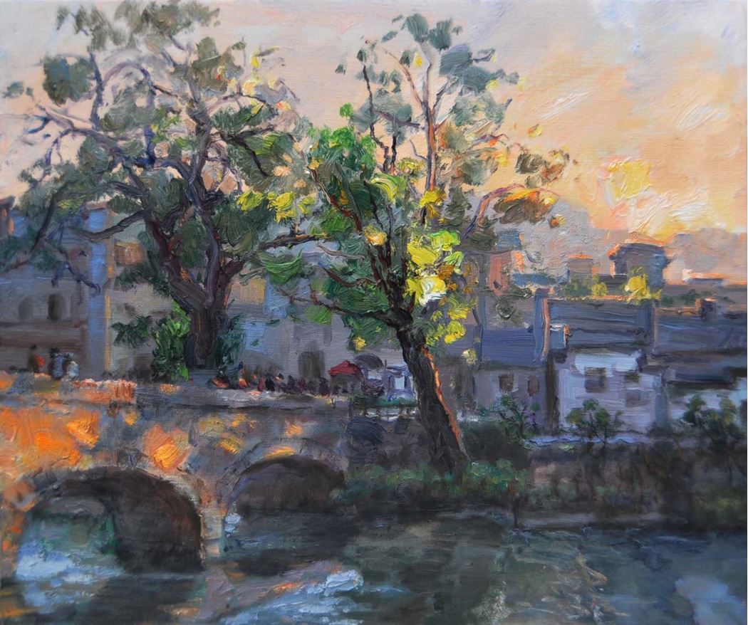 品名 | 宏村春景1   材质 | 油画
                                规格 | 50x60cm &nbsp;&nbsp; 年份 |