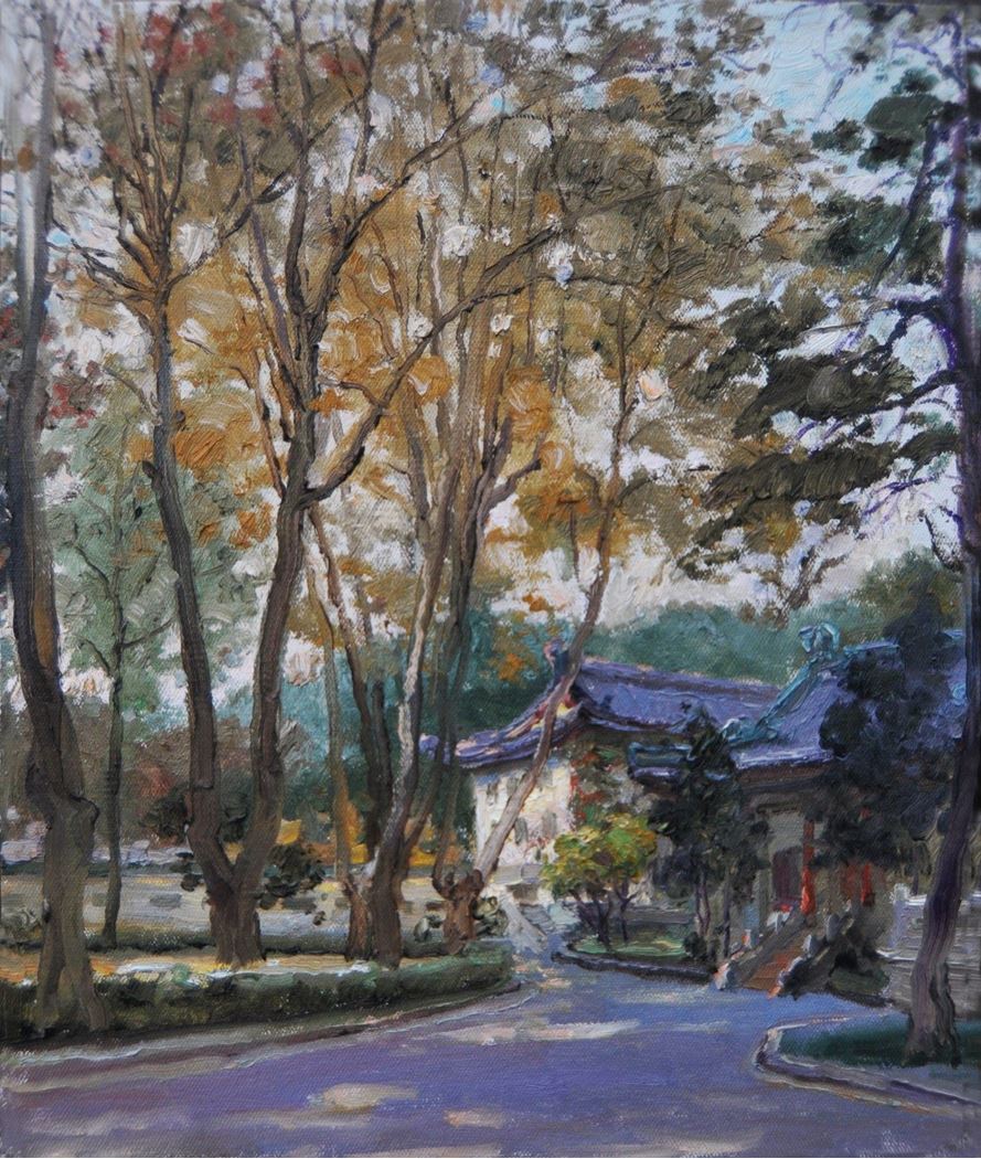 品名 | 民国园林秋景3   材质 | 油画
                                规格 | 50x60cm &nbsp;&nbsp; 年份 |