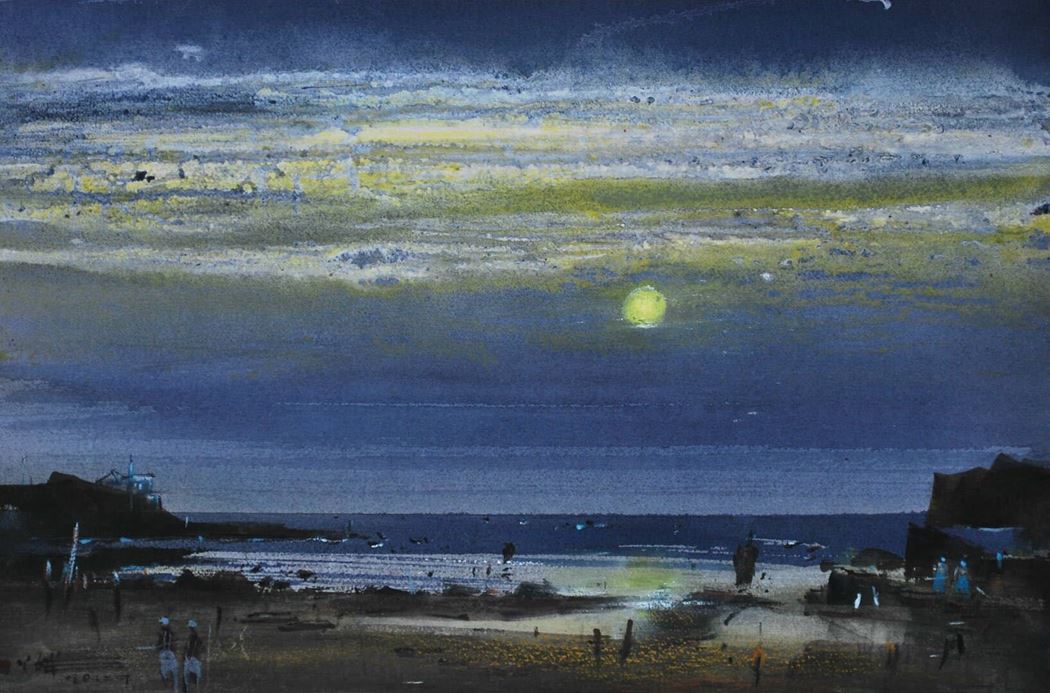 品名 | 天色已静   材质 | 水彩纸
                                规格 | 56x35cm &nbsp;&nbsp; 年份 | 2017